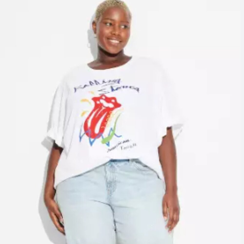 The Rolling Stones American Tour‎ 81 White T-shirt 3X NWT
